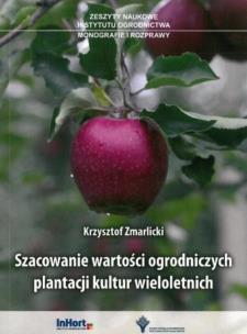 Okładka książki Szacowanie wartości ogrodniczych plantacji...