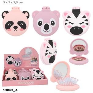 Szczotka do włosów z lusterkiem Top Model 1szt.mix 13063A. Wydawca: DEPESCHE. Multiszop.pl Opakowanie Szczotka do włosów z lusterkiem Top Model 1szt.mix 13063A