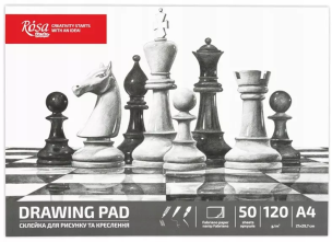 Szkicownik A4/50K 120g Szachy. Wydawca: Rosa. Multiszop.pl Opakowanie Szkicownik A4/50K 120g Szachy