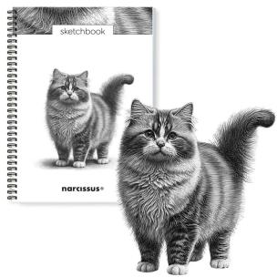 Opakowanie Szkicownik A4/50K na spirali - Kot