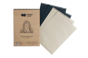Szkicownik na spirali A4/50K Black&Brown. Wydawca: GDD. Multiszop.pl Opakowanie Szkicownik na spirali A4/50K Black&Brown
