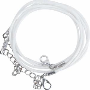 Opakowanie Sznurek do naszyjników z zapięciem biały 2szt
