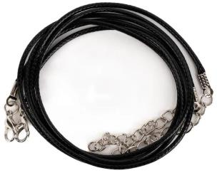 Opakowanie Sznurek do naszyjników z zapięciem czarny 2szt