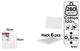 Opakowanie Tablica malarska 10x15x0,3cm 280G/m2 (6szt)