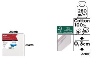 Opakowanie Tablica malarska 20x25x0,3cm 280G/m2