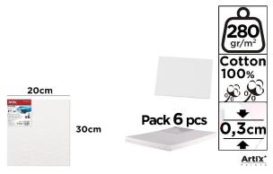 Opakowanie Tablica malarska 20x30x0,3cm 280G/m2 (6szt)