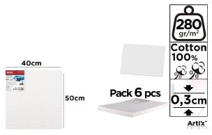 Opakowanie Tablica malarska 40x50x0,3cm 280G/m2 (6szt)
