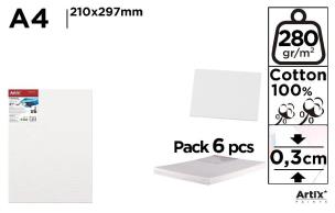 Opakowanie Tablica malarska A4 21x29,7x0,3cm (6szt)