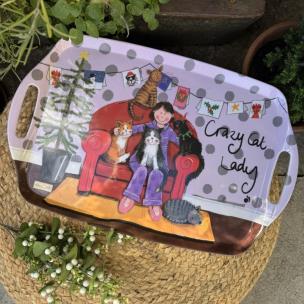 Opakowanie Taca duża Crazy Cat Lady Kociara Święta