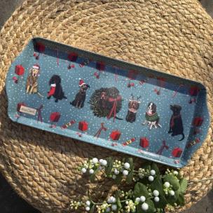 Opakowanie Taca średnia Świąteczne psy Święta