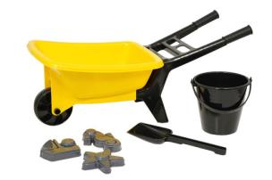 Opakowanie Taczka 56 cm z akcesoriami do piasku Żółta PLASTO