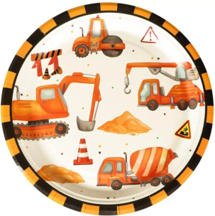 Opakowanie Talerze papierowe plac budowy 8szt