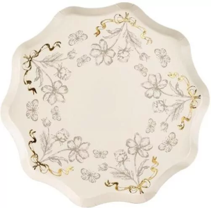 Opakowanie Talerzyki Kwiaty 20cm 6szt