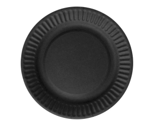 Opakowanie Talerzyki papierowe czarne 18cm 6szt