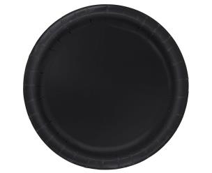 Opakowanie Talerzyki papierowe czarne 18cm 8szt