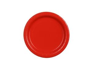 Opakowanie Talerzyki papierowe czerwone 18cm 6szt