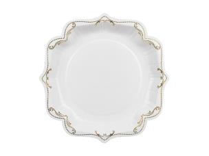 Opakowanie Talerzyki papierowe dekoracyjne białe 26cm 6szt