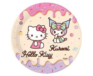 Opakowanie Talerzyki papierowe Hello Kitty and Kuromi 23cm 8szt.