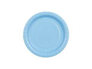 Opakowanie Talerzyki papierowe jasny niebieski 18cm 6szt