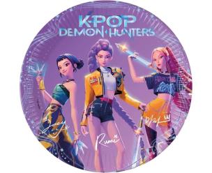 Opakowanie Talerzyki papierowe K-pop Demon Hunters 23cm 8szt