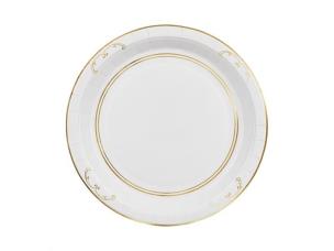 Opakowanie Talerzyki papierowe z ornamentem białe 23cm 6szt