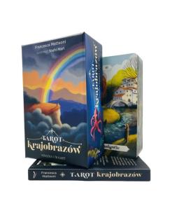 Tarot krajobrazów. Autor: Francesca Matteoni, Yoshi Mari. Multiszop.pl Okładka książki Tarot krajobrazów