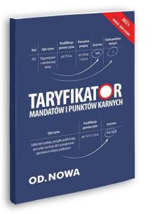 Taryfikator mandatow i punktów karnych - III 2022. Autor: Anna Prus. Multiszop.pl Okładka książki Taryfikator mandatow i punktów karnych - III 2022
