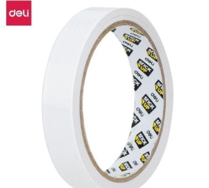 Taśma dwustronna biała 18mmx9,1m (16szt) DELI. Wydawca: DELI. Multiszop.pl Opakowanie Taśma dwustronna biała 18mmx9,1m (16szt) DELI