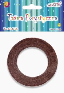 Opakowanie Taśma florystyczna brązowa 12mmx25m