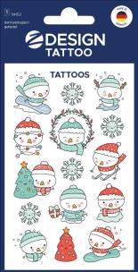Opakowanie Tatuaże bożonarodzeniowe dla dzieci - bałwanki
