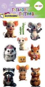 Tatuaże zmywalne Cute Animals HAPPY COLOR. Wydawca: GDD. Multiszop.pl Opakowanie Tatuaże zmywalne Cute Animals HAPPY COLOR