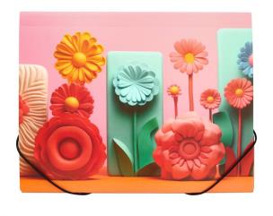 Opakowanie Teczka A4 PP na gumkę z nadrukiem Modern Flowers