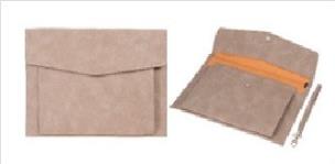 Opakowanie Teczka A4 z kieszonką nubuk beżowa