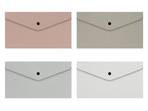 Zdjęcie produktu Teczka DL kopertowa na zatrzask nadruk Idealink 1szt.mix