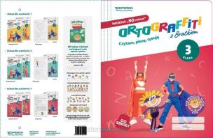 Okładka książki Teczka do zestawu Ortograffiti z Bratkiem 3 90 min