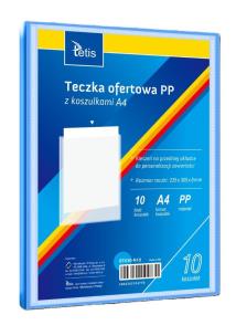 Teczka ofertowa A4 PP + 10 koszulek niebieska. Wydawca: TETIS. Multiszop.pl Opakowanie Teczka ofertowa A4 PP + 10 koszulek niebieska