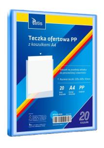 Teczka ofertowa A4 PP + 20 koszulek niebieska. Wydawca: TETIS. Multiszop.pl Opakowanie Teczka ofertowa A4 PP + 20 koszulek niebieska