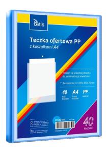 Teczka ofertowa A4 PP + 40 koszulek niebieska. Wydawca: TETIS. Multiszop.pl Opakowanie Teczka ofertowa A4 PP + 40 koszulek niebieska