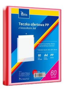 Teczka ofertowa A4 PP + 60 koszulek czerwona. Wydawca: TETIS. Multiszop.pl Opakowanie Teczka ofertowa A4 PP + 60 koszulek czerwona