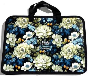Opakowanie Teczka-torba A4+ zapinana na zamek z rączką Kwiaty