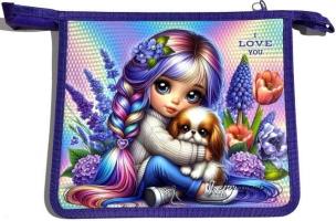 Opakowanie Teczka-torba A5+ zapinana na zamek Dziewczynka