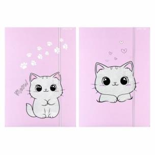 Opakowanie Teczka z gumką A4 Kotek pluszowy mix