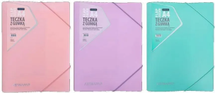 Opakowanie Teczka z gumką PP pastel mix ASTRAPAP
