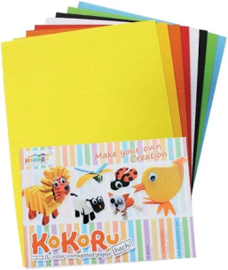 Tektura falista A4 8 arkuszy mix. Wydawca: Alfa Pastello. Multiszop.pl Opakowanie Tektura falista A4 8 arkuszy mix