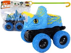 Terenówka pchacz Triceratops niebieski. Wydawca: Leantoys. Multiszop.pl Opakowanie Terenówka pchacz Triceratops niebieski