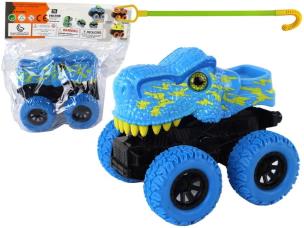 Terenówka pchacz Tyranozaur niebieski. Wydawca: Leantoys. Multiszop.pl Opakowanie Terenówka pchacz Tyranozaur niebieski
