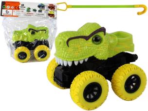 Terenówka pchacz Tyranozaur zielony. Wydawca: Leantoys. Multiszop.pl Opakowanie Terenówka pchacz Tyranozaur zielony