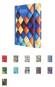 Opakowanie Terminarz 2026 tygod. 13x18,4cm z gumką MIX