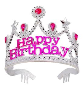 Tiara urodzinowa Happy Birthday. Wydawca: Widmann. Multiszop.pl Opakowanie Tiara urodzinowa Happy Birthday