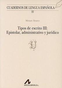 Okładka książki Tipos de escrito 3 Epistolar administrativo...